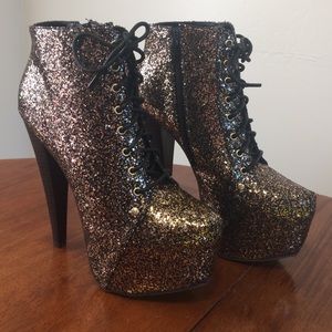 Paper fox sharlene lace up platform bootie